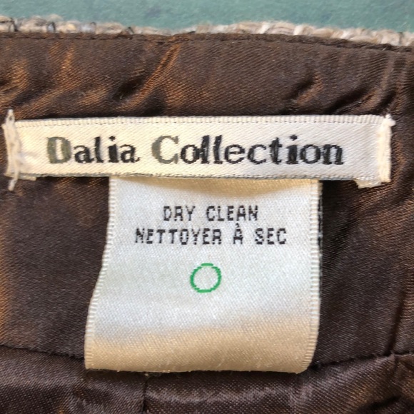 Dalia Collection Tan/Gray/White Tweed Skirt - Picture 4 of 5